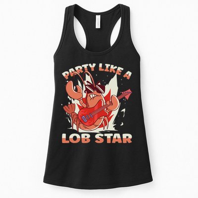 Party Like A Lob Star Lobster Womens Tank Top