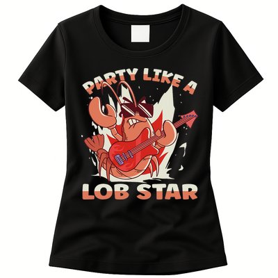 Party Like A Lob Star Lobster Womens T-Shirt
