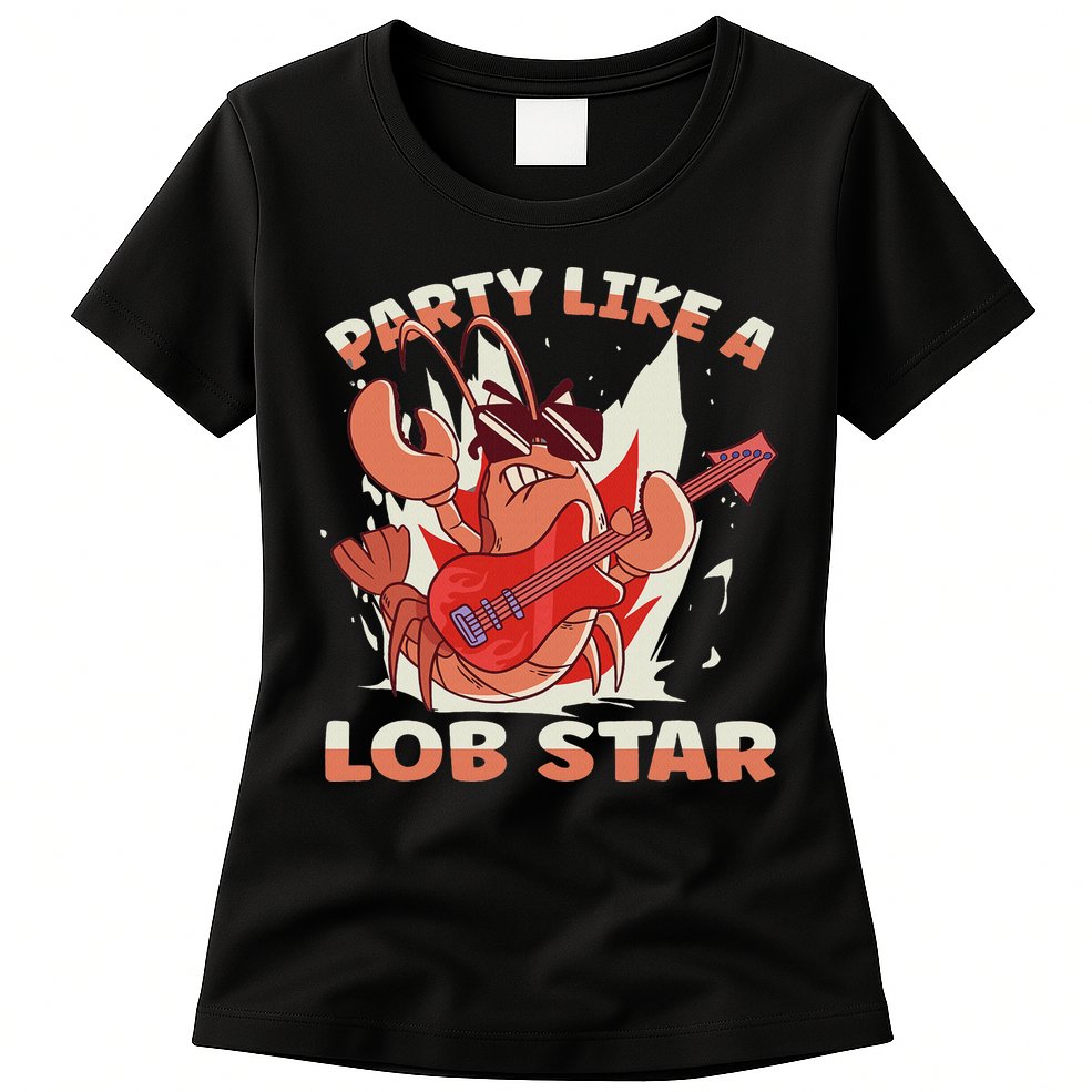 Party Like A Lob Star Lobster Womens T-Shirt