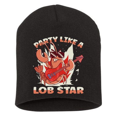 Party Like A Lob Star Lobster Short Acrylic Beanie