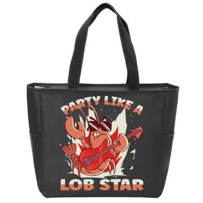 Party Like A Lob Star Lobster Zip Tote Bag