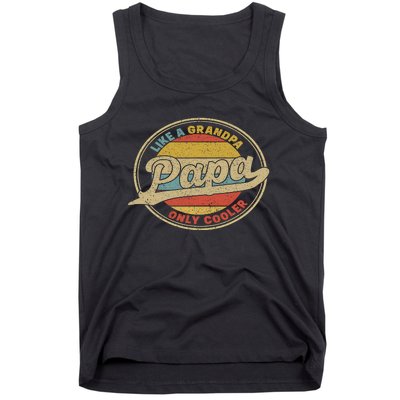 PAPA like a Grandpa ONLY COOLER Funny Dad Papa Definition Tank Top