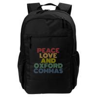Peace Love And Oxford Commas Cool Gift Backpack