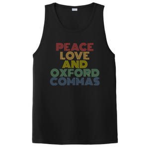 Peace Love And Oxford Commas Cool Gift PosiCharge Competitor Tank