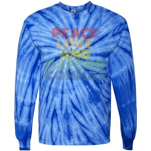 Peace Love And Oxford Commas Cool Gift Tie-Dye Long Sleeve Shirt