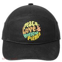 Peace Love And Hollow Points 7-Panel Snapback Hat