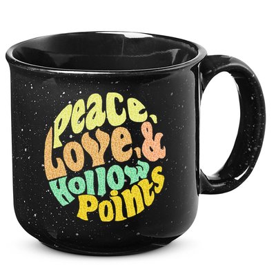 Peace Love And Hollow Points 15oz Campfire Ceramic Mug