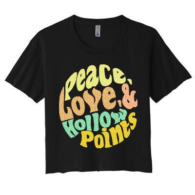 Peace Love And Hollow Points Crop Top