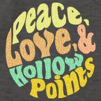 Peace Love And Hollow Points Vector Backpack
