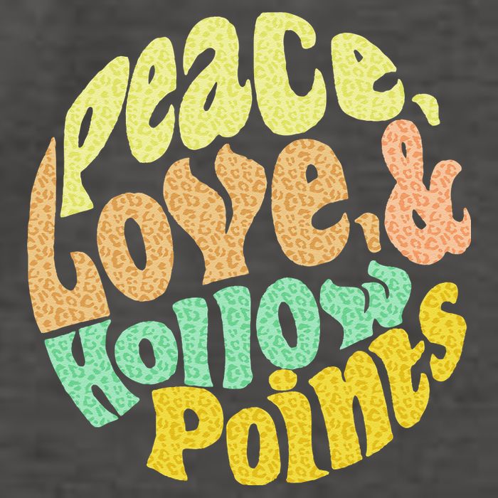 Peace Love And Hollow Points Vector Backpack