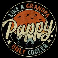Pappy Like A Grandpa Only Cooler Vintage Retro Father's Day Bucket Hat
