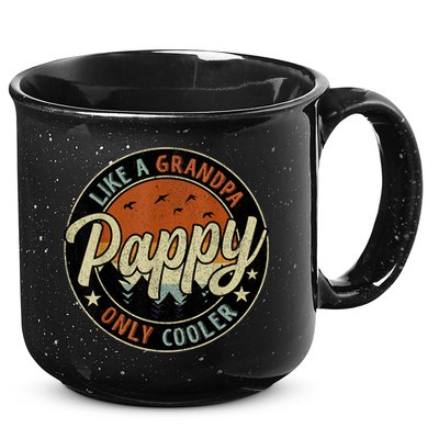 Pappy Like A Grandpa Only Cooler Vintage Retro Father's Day 15oz Campfire Ceramic Mug