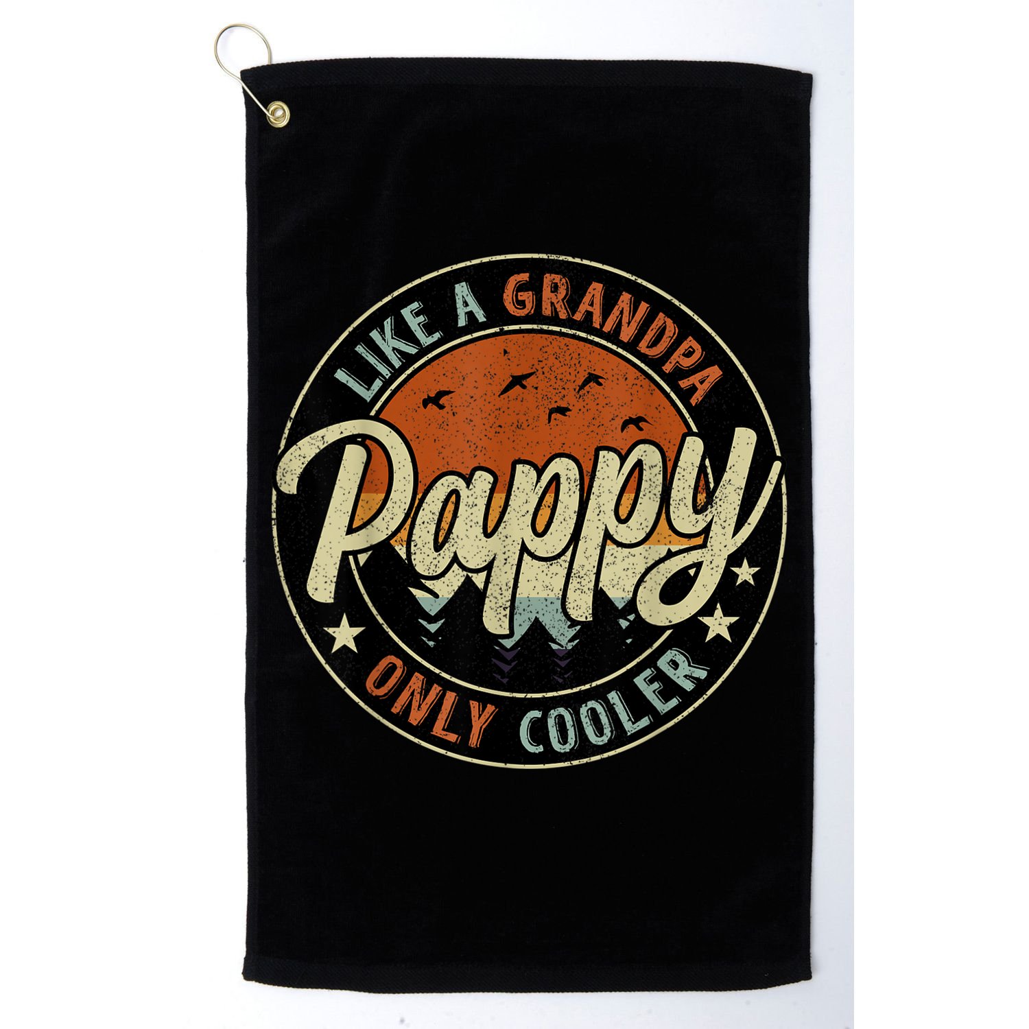 Pappy Like A Grandpa Only Cooler Vintage Retro Father's Day Golf Towel