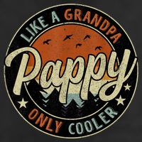 Pappy Like A Grandpa Only Cooler Vintage Retro Father's Day Golf Towel