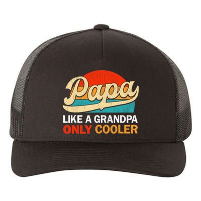 PAPA Like A Grandpa Only Cooler, Funny Dad Definition Retro Yupoong Adult 5-Panel Trucker Hat