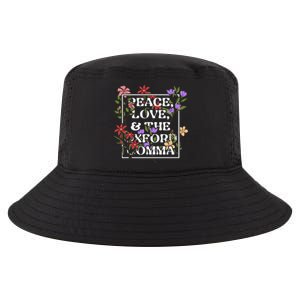 Peace Love And The O.X.F.O.R.D C.O.M.M.A English Grammar Humor Flower Cool Comfort Performance Bucket Hat