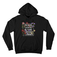 Peace Love And The O.X.F.O.R.D C.O.M.M.A English Grammar Humor Flower Hoodie