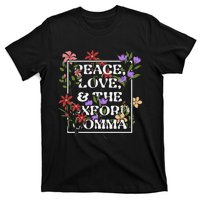 Peace Love And The O.X.F.O.R.D C.O.M.M.A English Grammar Humor Flower T-Shirt