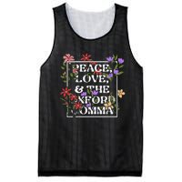 Peace Love And The O.X.F.O.R.D C.O.M.M.A English Grammar Humor Flower Mesh Reversible Basketball Jersey Tank