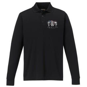 Party Like A Felon 1776 2024 President Performance Long Sleeve Polo