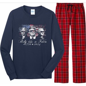 Party Like A Felon 1776 2024 President Long Sleeve Pajama Set