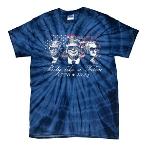 Party Like A Felon 1776 2024 President Tie-Dye T-Shirt