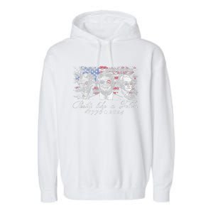 Party Like A Felon 1776 2024 President Garment-Dyed Fleece Hoodie