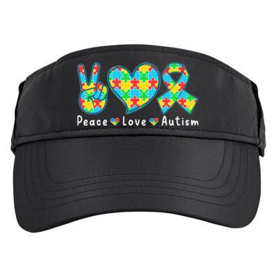 Peace Love Autism In April For Autism Awareness Adult Drive Performance Visor