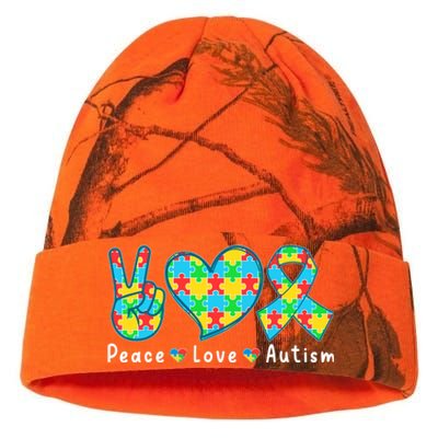 Peace Love Autism In April For Autism Awareness Kati Licensed 12" Camo Beanie