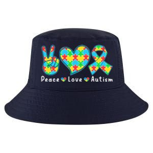 Peace Love Autism In April For Autism Awareness Cool Comfort Performance Bucket Hat