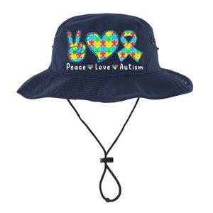 Peace Love Autism In April For Autism Awareness Legacy Cool Fit Booney Bucket Hat