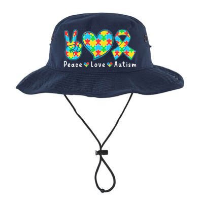 Peace Love Autism In April For Autism Awareness Legacy Cool Fit Booney Bucket Hat