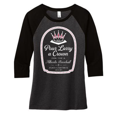 Pour Larry A Crown Women's Tri-Blend 3/4-Sleeve Raglan Shirt