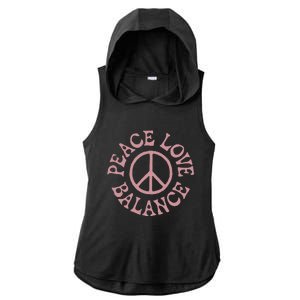 Peace Love And Balance Ladies PosiCharge Tri-Blend Wicking Draft Hoodie Tank