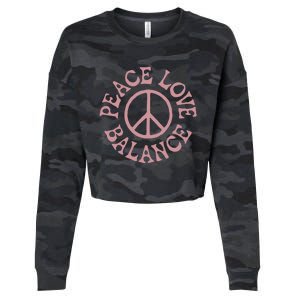 Peace Love And Balance Cropped Pullover Crew