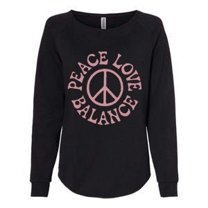 Peace Love And Balance Womens California Wash Sweatshirt