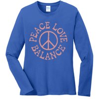 Peace Love And Balance Ladies Long Sleeve Shirt