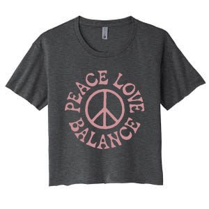 Peace Love And Balance Women's Crop Top Tee