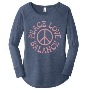 Peace Love And Balance Women's Perfect Tri Tunic Long Sleeve Shirt