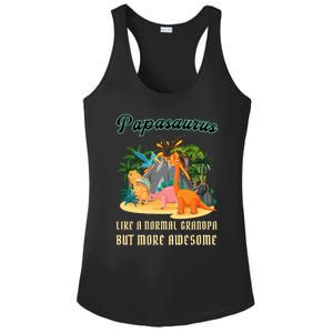 Papasaurus Like A Normal Grandpa Happy Fathers Day 2024 Ladies PosiCharge Competitor Racerback Tank