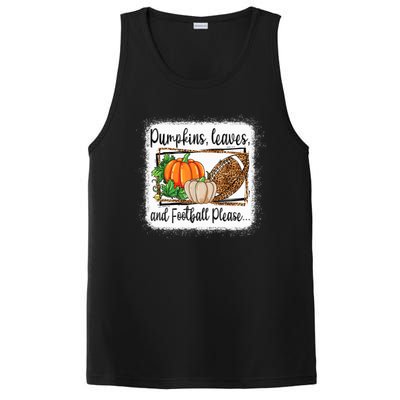 Pumpkin Leaves And Football Please Leopard Fall Vibes Gift PosiCharge Competitor Tank