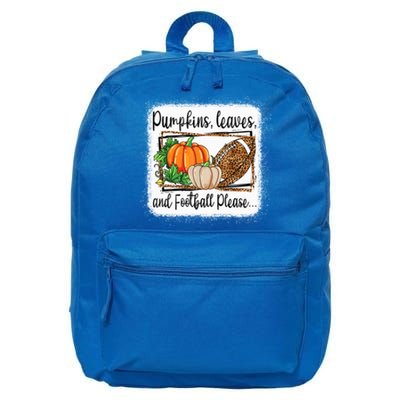 Pumpkin Leaves And Football Please Leopard Fall Vibes Gift 16 in Basic Backpack