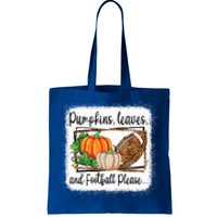 Pumpkin Leaves And Football Please Leopard Fall Vibes Gift Tote Bag