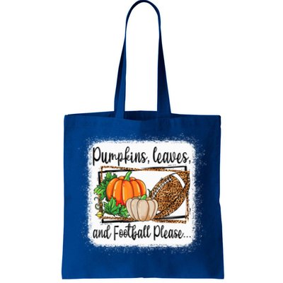 Pumpkin Leaves And Football Please Leopard Fall Vibes Gift Tote Bag