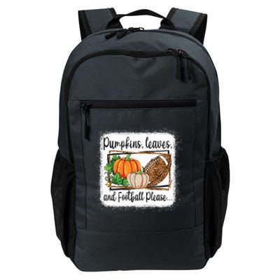 Pumpkin Leaves And Football Please Leopard Fall Vibes Gift Daily Commute Backpack