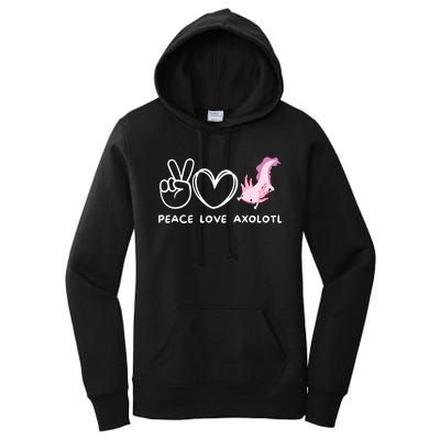 Peace Love Axolotl Retro Axolotl Lover Women's Pullover Hoodie