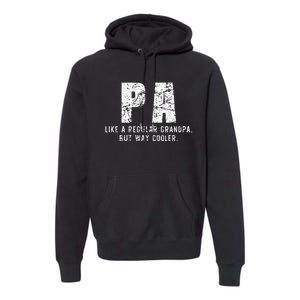 Pa Like A Grandpa But Way Cooler Only Much Fathers Day Premium Hoodie