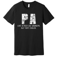 Pa Like A Grandpa But Way Cooler Only Much Fathers Day Premium T-Shirt