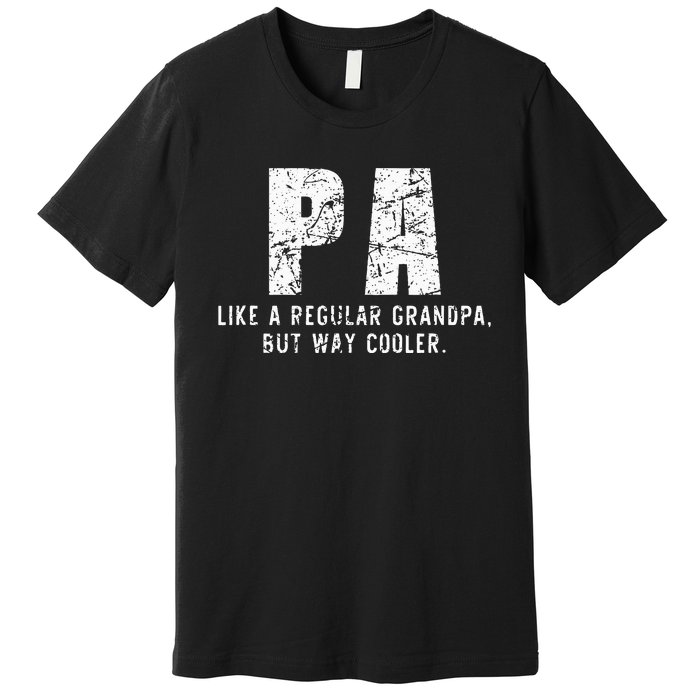 Pa Like A Grandpa But Way Cooler Only Much Fathers Day Premium T-Shirt