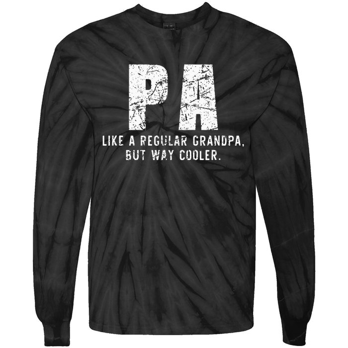 Pa Like A Grandpa But Way Cooler Only Much Fathers Day Tie-Dye Long Sleeve Shirt